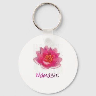 Porte-clés Cadeaux de yoga de "Namaste" de fleur de Lotus