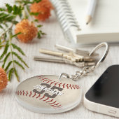 Porte-clés cadeaux d'équipe de baseball avec nom d'athlète (Devant droit)