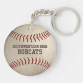 Porte-clés cadeaux d'équipe de baseball avec nom d'athlète (Dos)
