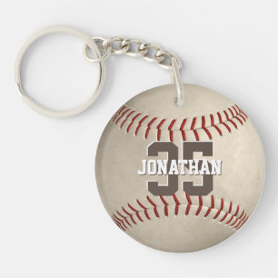 Porte-clés cadeaux d'équipe de baseball avec nom d'athlète