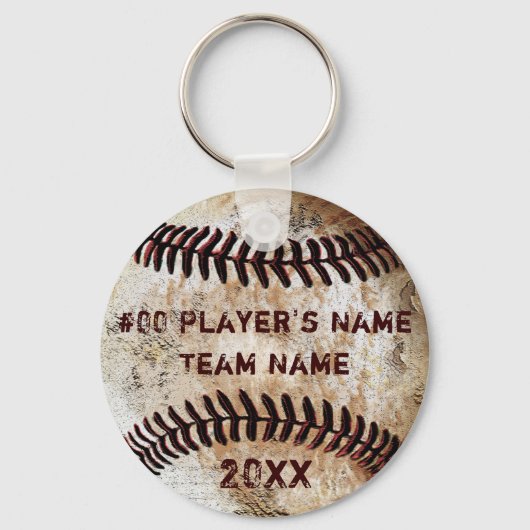 Porte-clés Cadeaux d'équipe de baseball personnalisés et bon  (Recto)