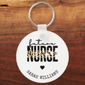 Porte-clés Cadeaux d'infirmière de l'avenir personnalisés (Recto)
