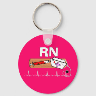 Porte-clés Cadeaux d'infirmière inscrits "RN"