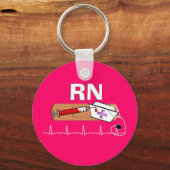 Porte-clés Cadeaux d'infirmière inscrits "RN" (Recto)