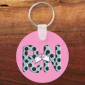 Porte-clés Cadeaux d'infirmière inscrits "RN" (Recto)