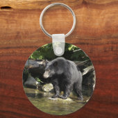 Porte-clés Cadeaux d'ours Noir "Saumon Spots" (Recto)