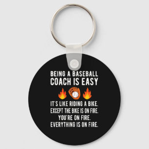 Porte-clés Cadeaux drôles d'entraîneur de baseball Baseball C