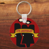 Porte-clés Cadeaux du 10e anniversaire du Mariage (Recto)