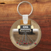 Porte-clés Cadeaux du 40e anniversaire du Mariage (Recto)