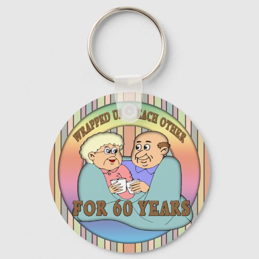 Porte-clés Cadeaux du 60e anniversaire du Mariage (Recto)