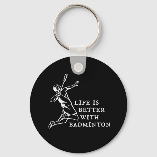 Porte-clés Cadeaux du joueur de badminton (Recto)