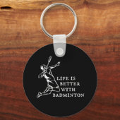 Porte-clés Cadeaux du joueur de badminton (Recto)