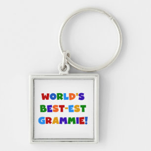 Porte-clés Cadeaux du Meilleur-est Grammie du monde lumineux 
