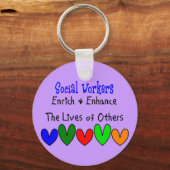 Porte-clés Cadeaux d'un travailleur social (Recto)