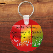 Porte-clés Cadeaux d'un travailleur social (Recto)