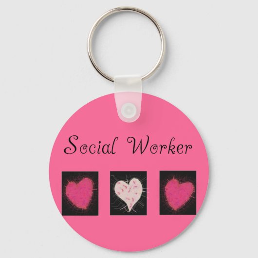 Porte-clés Cadeaux d'un travailleur social (Recto)