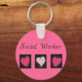 Porte-clés Cadeaux d'un travailleur social (Recto)