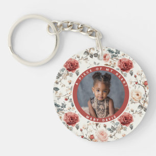 Porte-clés Cadeaux élégants pour mari fleur de rose