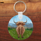 Porte-clés Cadeaux et accessoires de vache Highland (Verso)