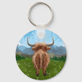 Porte-clés Cadeaux et accessoires de vache Highland (Verso)