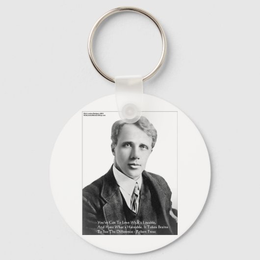 Porte-clés Cadeaux et Cartes de Citation Robert Frost Aimable (Recto)