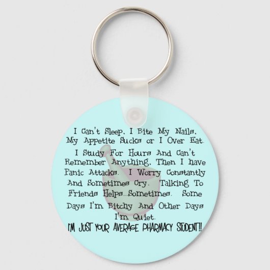 Porte-clés Cadeaux étudiants en pharmacie moyens (Recto)