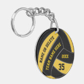Porte-clés Cadeaux faits sur commande de volleyball de noir (Devant gauche)