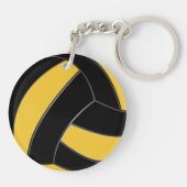 Porte-clés Cadeaux faits sur commande de volleyball de noir (Dos)