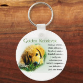 Porte-clés Cadeaux Golden Retriever (Recto)