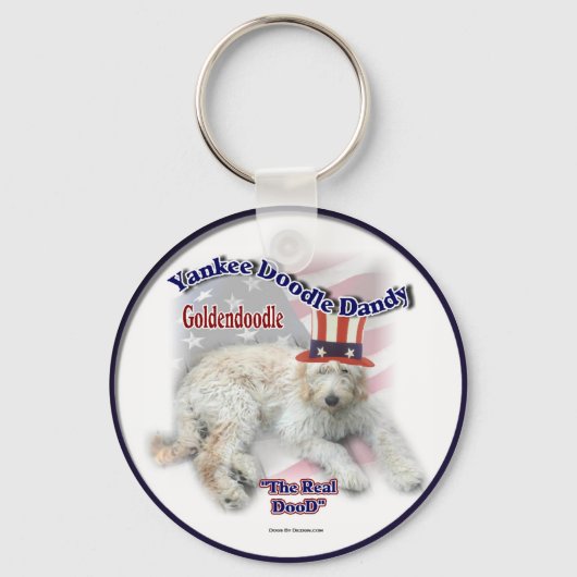 Porte-clés Cadeaux Goldendoodle (Recto)