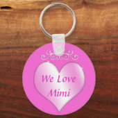 Porte-clés Cadeaux Mimi Grand-Mère Nous Aimons Mimi (Recto)