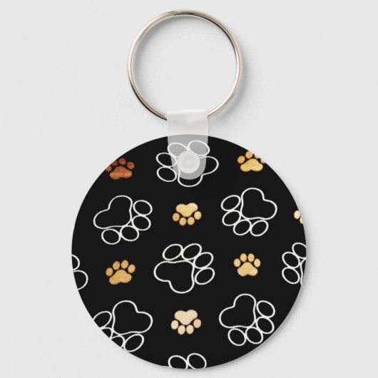Porte-clés Cadeaux Modèles Empreintes de pattes (Recto)