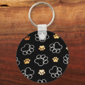 Porte-clés Cadeaux Modèles Empreintes de pattes (Recto)