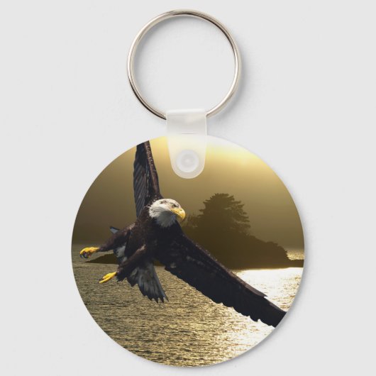 Porte-clés Cadeaux Motivationnels de l'aigle chauve (Recto)