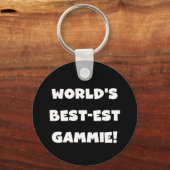Porte-clés Cadeaux noirs et blancs du Meilleur-est Gammie du  (Recto)