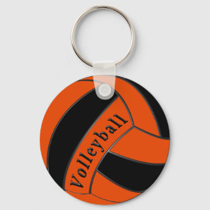 Porte-clés Cadeaux oranges et noirs de volleyball, bon march