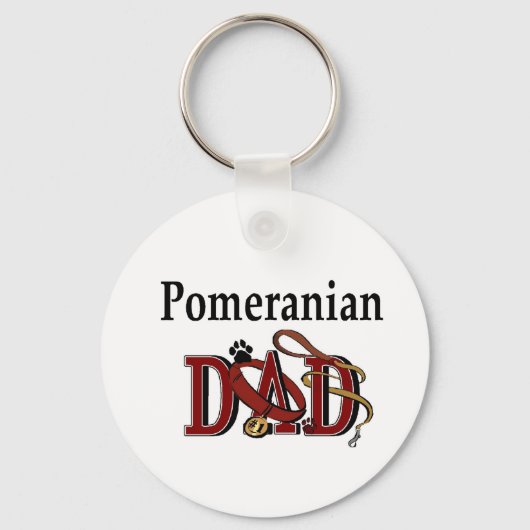 Porte-clés Cadeaux papa Poméraniens (Recto)