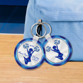 Porte-clés Cadeaux personnalisés bleu et blanc de moins de 5 