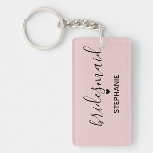 Porte-clés Cadeaux Personnalisés Minimalistes pour Demoiselle (Devant)