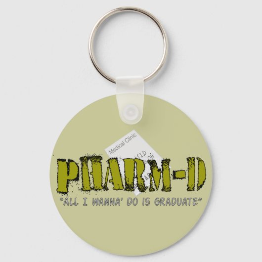 Porte-clés Cadeaux Pharm-D (étudiant en pharmacie) (Recto)