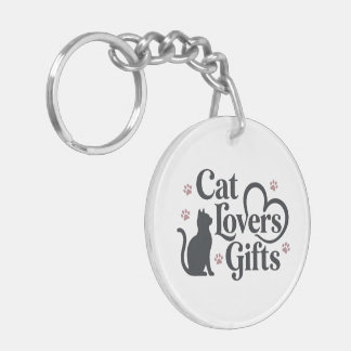 Porte-clés Cadeaux pour amateurs de chats Motif d'empreinte d