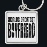Porte-clés Cadeaux pour Boyfriends : World's Greatest Boyfrie<br><div class="desc">World's Greatest Boyfriend est un cadeau cool vintage, rétro, vieux skool pour Boyfriends : présenté dans attrayant, cool urbain, hard rock n roll texte et dans un choix de modèles de couleurs : impact élevé, blanc brillant sur toujours à la mode noir ou mauvais garçon noir sur blanc. Donnez cette...</div>