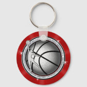 Porte-clés Cadeaux pour les joueuses de basket-ball, rouge et (Verso)