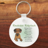 Porte-clés Cadeaux Rhodesian Ridgeback (Recto)