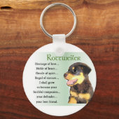 Porte-clés Cadeaux Rottweiler amoureux (Recto)
