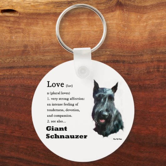 Porte-clés Cadeaux Schnauzer géant (Recto)