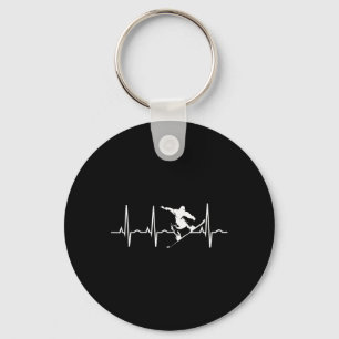 Porte-clés Cadeaux Snowboarder - Snowboard Heartbeat T Shirt