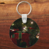 Porte-clés Cadeaux sous l'arbre Noël (Recto)