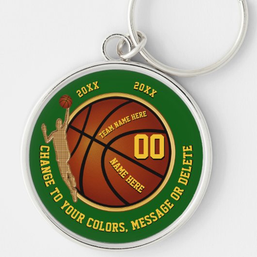 Porte-clés Cadeaux supérieurs personnalisés de basket-ball (Devant)