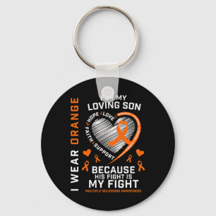 Porte-clés Cadeaux Vêtements Orange Fils Sclérose en plaques